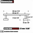thumbnail image 2 of Double Towel Bar Matte Stainless Steel Bath Towel Rack for Bathroom Towel Holder Wall Mount Total Length TBLPB, 2 of 9