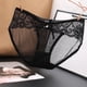 thumbnail image 3 of Braguitas triangulares de algodón con encaje transparente y sin costuras, de cintura baja, para mujer, muy sexys, con malla ultrafina, tallas M/L, 3 of 3