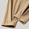 thumbnail image 5 of QIYAGBSA Men's Tie Waist Harem Pants Relaxed Drop Crotch Tapered Leg Casual Trousers with Side Pockets Streetwear Style (Khaki, 2XL), 5 of 7