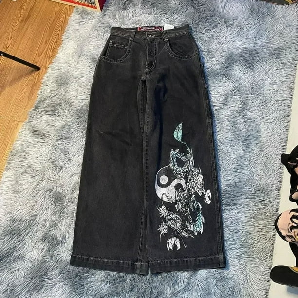 JNCO Y2K Baggy Jeans Vintage Embroidered High Quality Denim Hip