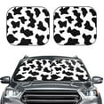 thumbnail image 2 of Haiem Milk Cow Windshield Sun Shade: Universal Foldable 2-Piece Car Front Window Sunshade - Blocks Uv Rays, And Reduces Heat,Essential Car Accessory Small, 2 of 7