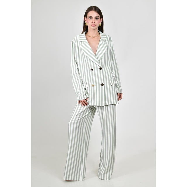Conjunto sastre rayado Roman Fashion /Juvenil, 778 (Pistache) verde claro EG