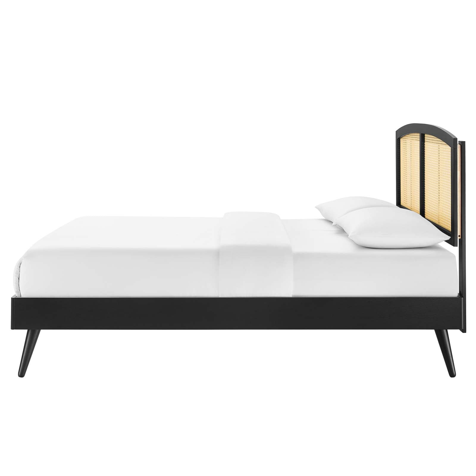 Platform Bed Frame, King Size, Wood, Black, Modern Contemporary Urban Design, Bedroom Master Guest Suite