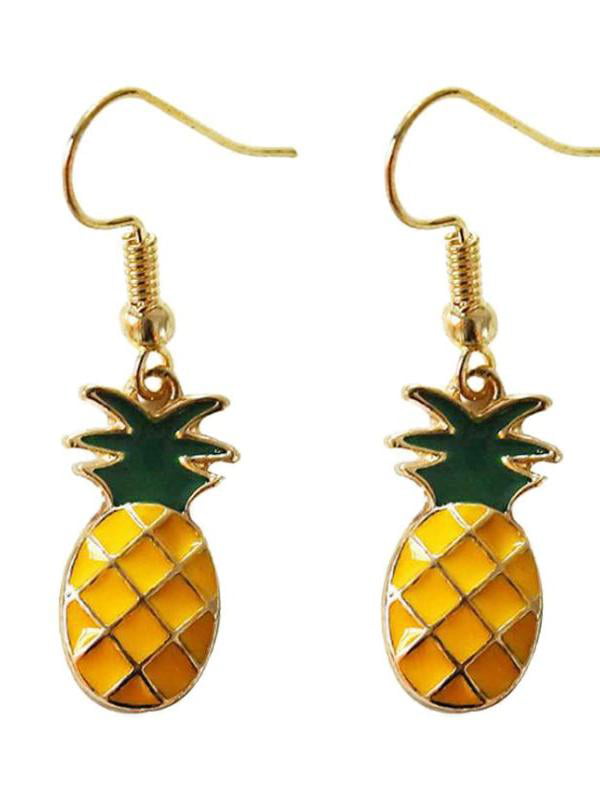 1 Pair Fashion Cute Fruit Stud Earrings Pineapple Stud Earrings Women Jewelry Gift for Friend 3 Colors