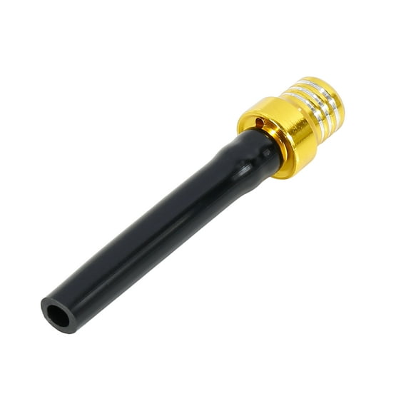 Yellow Aluminum Alloy One Way Valve Breather Tube Gas Fuel Tank Cap Cover Air Vent Hose for ATV Dirt Bike