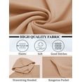 thumbnail image 4 of Sleepdown Men’s Pull Over Hoodie, Midweight Fleece Hoodies for Men, Hooded Sweatshirt for Men – Khaki, Large, 4 of 5
