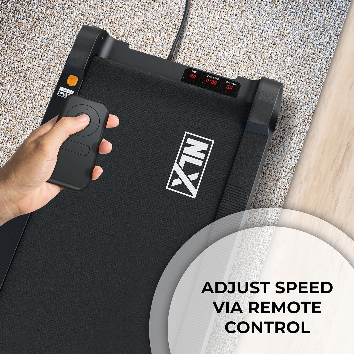 NLX Y8000 Treadmill - Under-Desk Treadmill Perfect for Home or Office Use, Walking or Running Treadmill with Adjustable Incline, 260 lbs Max User Capacity