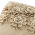 thumbnail image 5 of JWH Handmade 3D Flower Throw Pillow Covers Aesthetic Decorative Floral Accent Pillow Cases 18"x18"Camel for Sofa Couch Bedroom Decor, 5 of 8