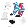 thumbnail image 4 of Breathable Athletic Socks Civil Ensign Of Luxembourg Cushioned Quarter Socks for Men Women, 4 of 7