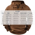 thumbnail image 3 of BRGZLK Mens Hoodies Sweatshirt Quarter Zip Pullover Long Sleeve Fleece Athletic Work Sweatshirts with Pockets Fall Winter Fashion Clothes Daily Wear Streetwear Coffee 3XL, 3 of 8