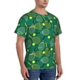thumbnail image 2 of Vsdgher Tennis Rackets and Balls Print Men's Dry Fit Mesh Athletic Shirts Moisture Wicking Tennis T-Shirt Tops, 2 of 9