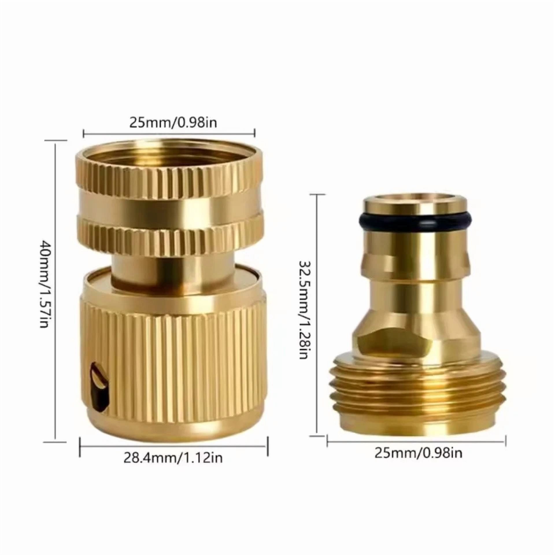 PURELY- 3/4" Garden Hose Quick Connect Water Hose Fit Female Male Connector Set Fitting