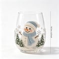 thumbnail image 3 of Christmas Stemless Wine Glasses Rhinestone Beaded Holiday Tumbler Cups Set of 6 Santa Snowman Reindeer Xmas Decor Glassware Gift, 3 of 6