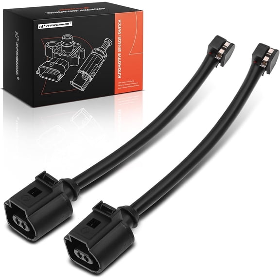 A-Premium Rear Disc Brake Pad Wear Sensors Compatible with Volkswagen Touareg 2011-2014, Porsche Cayenne 2011-2016, Panamera 2010-2014, 2-PC Set