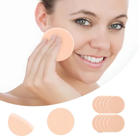 RAGUPEL Powder Puff Makeup Artist Kit Essentials Setting Powder Sponge Face Body Applicator Round Makeup Puff 2inch 5Pcs