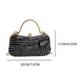 thumbnail image 2 of Likrtyny Bolso Mano Noche Con Lentejuelas Bolsos Noche A La Bolso Fiesta Con Purpurina (negro), 2 of 9