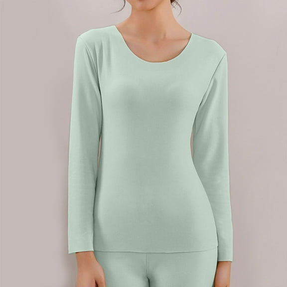 Thermal Clothes for Women Cold Weather Gear Cuddl Duds Women Womens Base Layers Womens Thermal Tops Long Sleeve Women Base Layer Ladies Thermal Underwear Sets