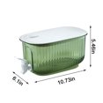 thumbnail image 2 of dajkiuy Outdoor Plastic Beverage Dispenser,1 Gallon Drink Dispenser for Lemonade, Tea, Cold Water,Cold Kettle With Faucet Filter In Refrigerator-Large Capacity Storage,Green, 2 of 6