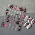thumbnail image 7 of 6 Sheets Halloween Nail Art Stickers Cute Designs Self-Adhesive Pink Nail Stickers Halloween Pumpkin Acrylic Nails Art Decoration for Women Nails Art Supplies, 7 of 7