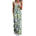 thumbnail image 2 of Sevevn Women Fashion Casual Loose Printed Pockets Sleeveless Back Strap Jumpsuit Multicolor L Summer Savings, 2 of 5