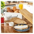 thumbnail image 5 of Drevy Modern Metal Bread Box with Bamboo Cutting Board Lid, Bread Storage Container for Kitchen Counter, Vintage Kitchen Decor Organizer (Pack of 2), 5 of 7