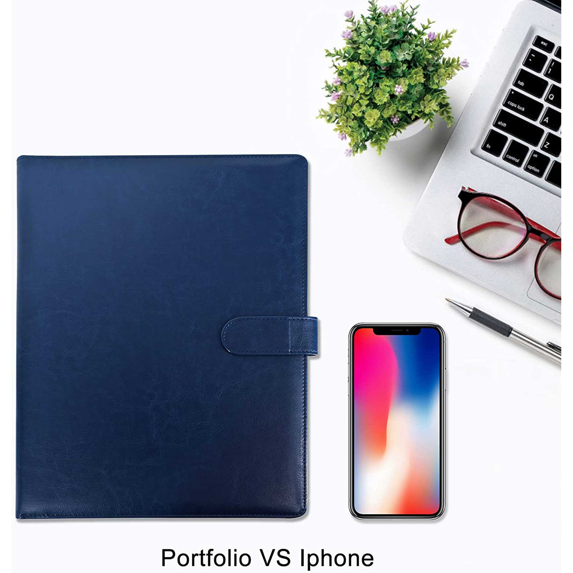 GraduationMall Blue Leather Padfolio Portfolio Folder photo 5
