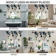 thumbnail image 3 of Weeping Blue Floral Swag Curtains for Kitchen/Bedroom/Living Room, Spring Butterflies Flowers Linen Scalloped Curtains 63 Inch Long, Window Swag Topper Curtains Valances 2 Panels Set 36"x63", 3 of 8
