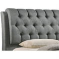 Baxton Studio Ainge Contemporary ButtonTufted Grey Fabric Upholstered