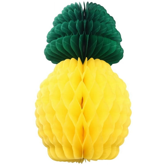 12 Pack Pineapple Honeycomb Centerpieces Tissue Paper Pineapple 8 Inch Supplies Table Hanging Decoration Hawaiian Luau Birthday Wedding Home Favor