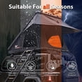 thumbnail image 5 of Naturnest Rooftop Tent Hard Shell, Easy Set Up Pop Up Tent for 2 Person Camping, Waterproof Windproof UV-Resistant Blackout Privacy 4 Season Tents for Truck, Jeep, SUV, Van, Trailer - Polaris Plus, 5 of 13