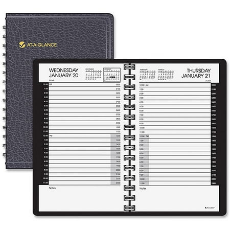 AT-A-GLANCE 24-Hour Small Daily Appointment Book - Walmart.com