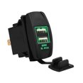 thumbnail image 1 of Cargador de coche con dos puertos USB, impermeable, 12-24 V, 3,1 A, adaptador de corriente con LED verde, 1 of 12