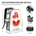 thumbnail image 4 of Susaid Watermelon Gnome Print Clear Backpack See Through Transparent Plastic Clear Bookbags for School, College, Stadium,Work, 4 of 7