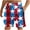 #3_Wine, variant on Men's Patriotic 4th of July American Flag Graphic Swim Trunks with Side Pockets - Elastic Adjustable Drawstring, Quick-Dry Lightweight Beach Swim Shorts for Summer Pool Party Holiday Outfit