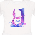 thumbnail image 4 of Inktastic 1st Birthday Mermaid Tail Boys or Girls Long Sleeve Baby Bodysuit, 4 of 5