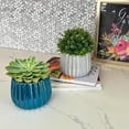 thumbnail image 2 of Admired By Nature 4" Ceramic Flower Planter, Ceramic Pot Planter, Indoor Ceramic Bowl, For Indoor Plant Succulent Plant Home Décor, Teal, 2 of 4