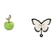 thumbnail image 1 of Escultura De Fruta De Cerámica Y Reloj De Pared De Mariposa De Acrílico, Adorno Decorativo Para El Hogar, Cafetería, Oficina, Comedor, Sala De Estudio, Habitación De Niños, Casa De Campo,, 1 of 8