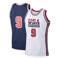 thumbnail image 2 of Camisetas de baloncesto 1992 EE. UU. 23 9 Camiseta SPACE JAM Costura bordado barato Alta calidad Ropa deportiva al aire libre Blanco Azul película, 2 of 5