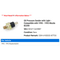 thumbnail image 2 of Pressure Sender with Light - Compatible with 1990 - 1993 Mazda B2200 1991 1992, 2 of 2
