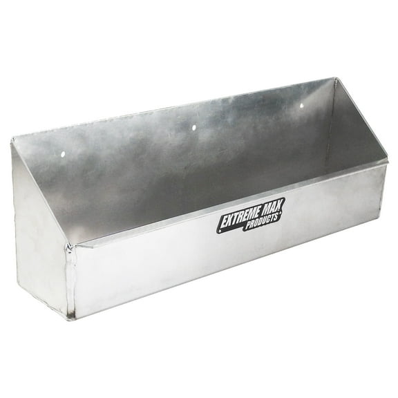 Extreme Max 5001.6071 Wall-Mount Aluminum Aerosol Storage Shelf Organizer for Enclosed Race Trailer, Shop, Garage, Storage - Silver