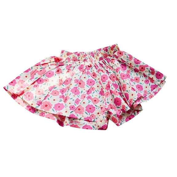 Loopsun Toddler Girls Summer Shorts, Childrens Girls Printed Shorts Summer Shorts Pink 6-7 Years