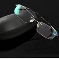 thumbnail image 1 of Gafas de lectura sin marco de aleación de negocios de moda anti-luz azul ultraligeras ultraelásticas con bisagras con espejo de luz antigua HD para hombres y mujeres, 1 of 5