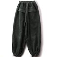 thumbnail image 2 of WREESH Womens Sweatpants Corduroy Pants Fashion Comfortable Solid Color Pocket Casual Straight Pants Green, 2 of 7