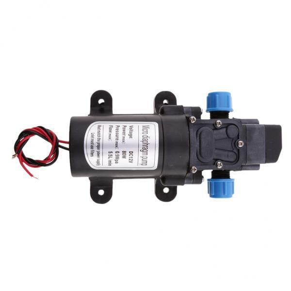 2xDC 12V 80W Motor Bomba Autocebante De Agua De Diafragma De Alta Presión 5.5L / Min B Zulema Bomba de agua autocebante 12v