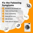 thumbnail image 2 of 2026 Upgrade 3387134 Cycling Thermostat 3392519 Dryer Thermal Fuse 3977767 High-Limit Thermostat 3977393 Thermal Cut-Off Switch Kit Compatible With Whirlpool Kenmore Maytag, 2 of 7