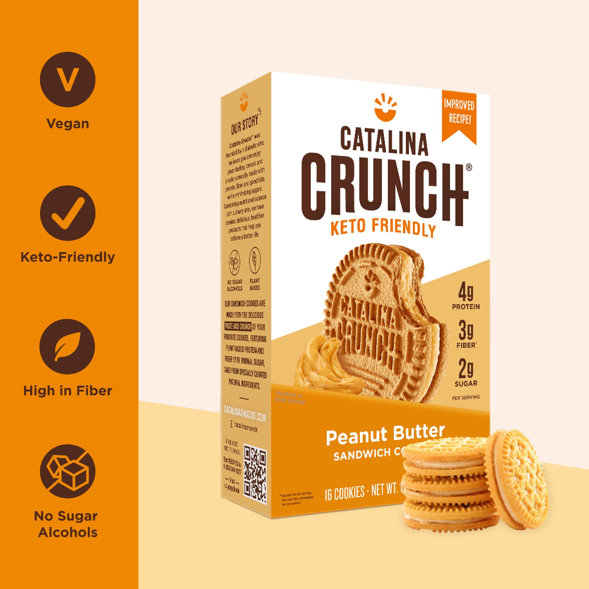Catalina Crunch Peanut Butter Keto Sandwich Cookies 6.8oz ShelfStable
