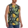thumbnail image 2 of Kdxio Citrus Fruits Elegant Lemons for Men's Muscle T-shirt,Sleeveless for Workout Running Athletic Gym Lounge Casual, 2 of 7