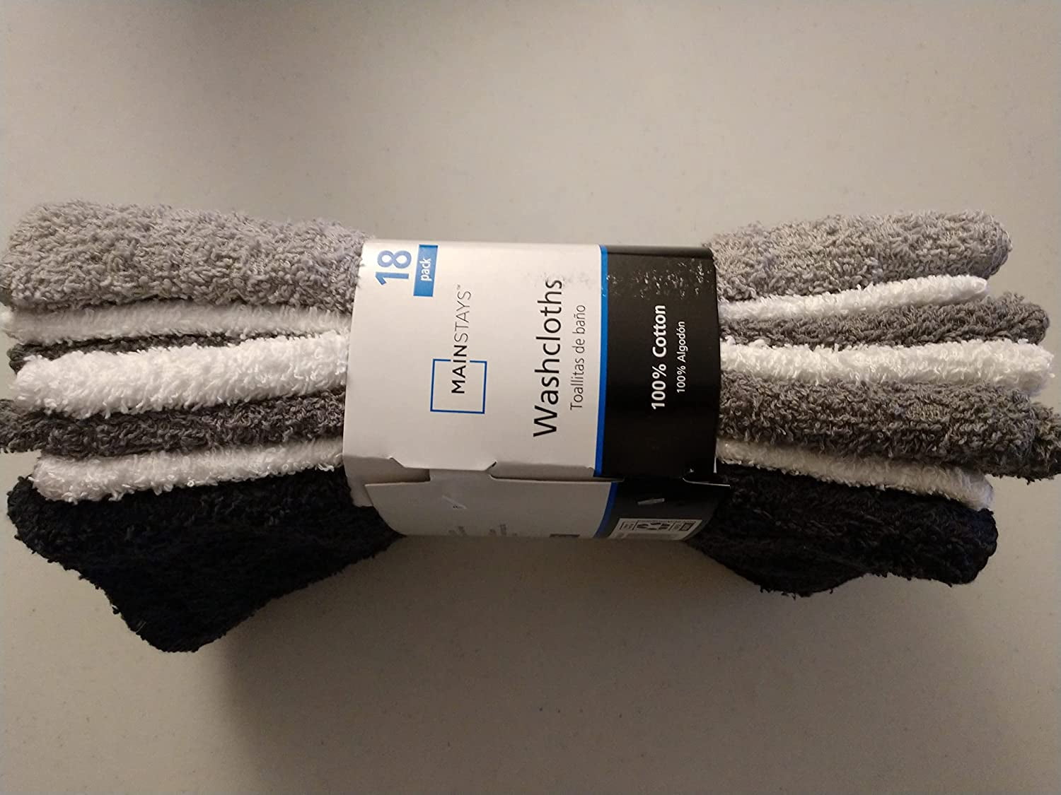 Mainstays Ms 18pk Washcloth Bundle Grey Grey