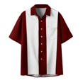 thumbnail image 1 of Chemise d'Été Décontractée pour Homme Grande Taille Chemise à Manches Courtes Boutonnée Col Rabattu, 1 of 8