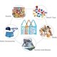 thumbnail image 4 of 3 Pack Beach Mesh Bag Kids Shell Collecting Bag Beach Sand Toy Totes for Holding Beach Shell,Toys Multicolored, 4 of 4